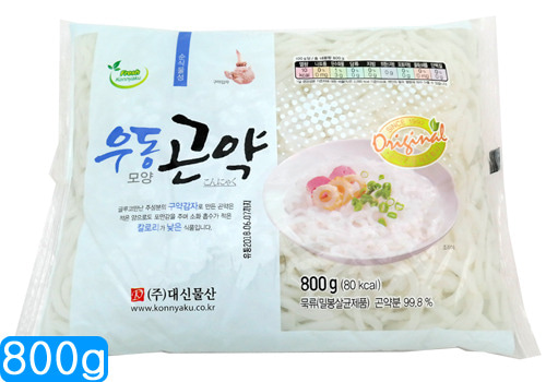 우동모양곤약,곤약분(중국산),대신물산,800G/PAC