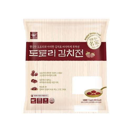 도토리김치전,김치(배추:국산,고춧가루:중국산),사옹원,1KG/PAC,약3