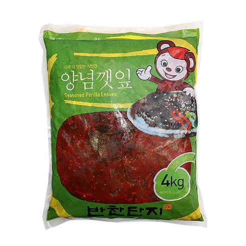 유통) 반찬단지 양념깻잎 4kg(4입)