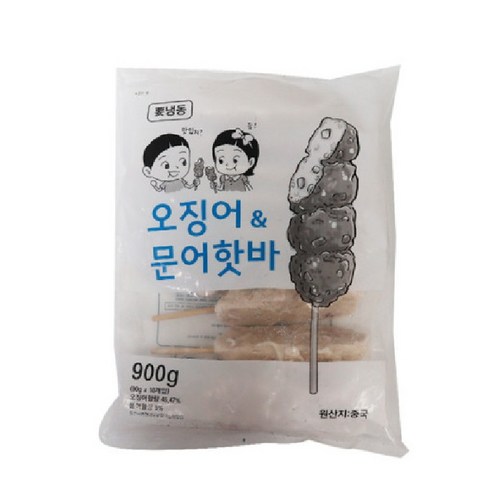 오징어문어핫바(가토코,냉동,중국) 900g