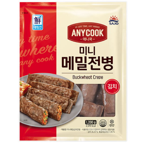 애니쿡미니메밀전병(김치)(사조대림,냉동) 1.2kg