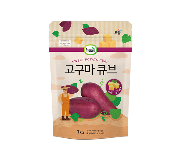 냉동고구마큐브,뉴뜨레,국산,우양,1KG/PAC