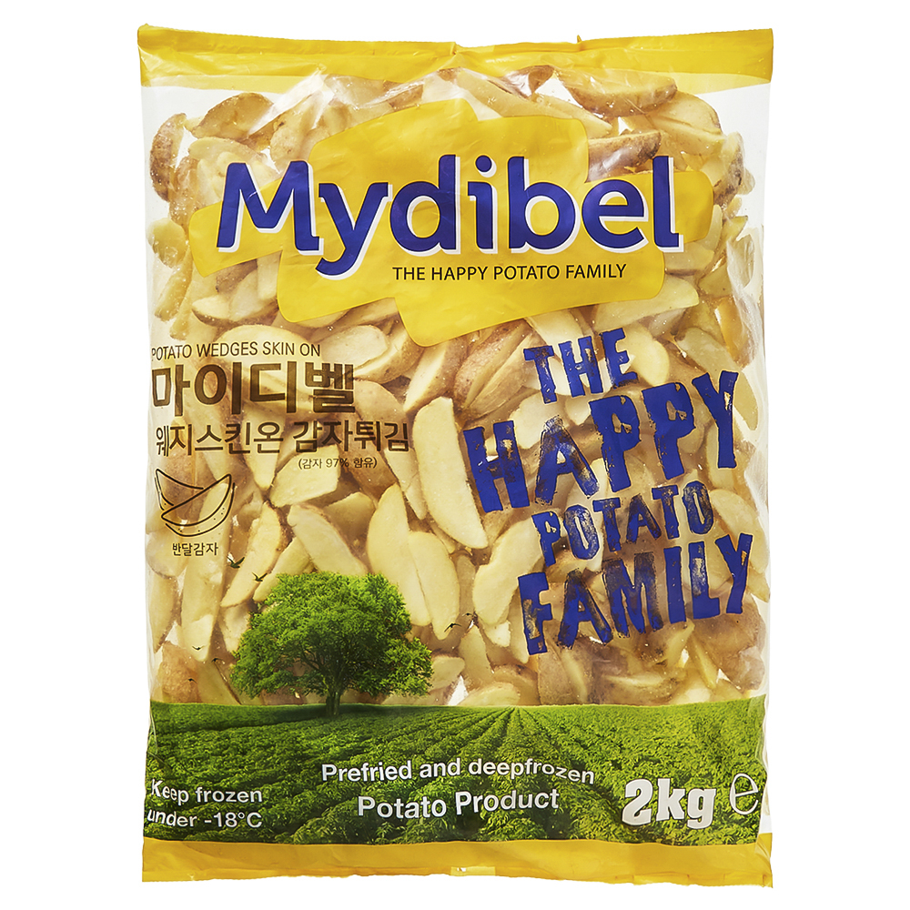 냉동감자튀김,웨지스킨온,DC,벨기에산,마이디벨,2KG/EA