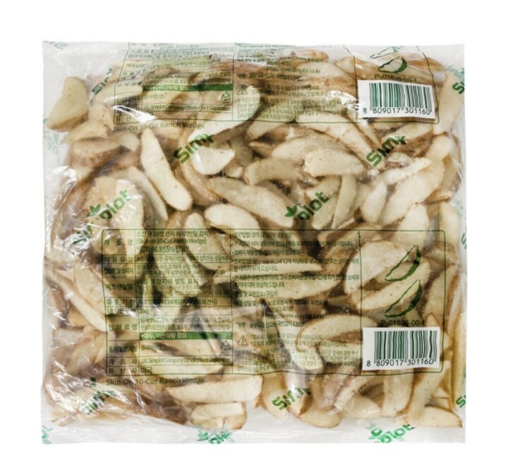 냉동감자튀김,웨지감자,미국산,렘웨스턴,2KG/PAC