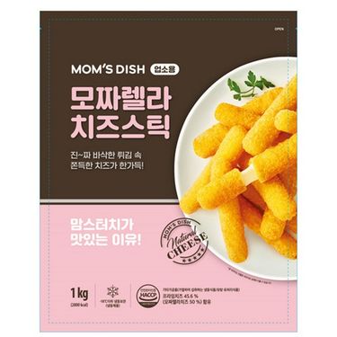 모짜렐라치즈스틱,모짜렐라치즈:외국산,맘스터치,1KG(40EA내외)/PAC