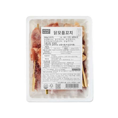 닭연골꼬치,외식,닭연골:국산,모노마트,400G(40G*10EA)/PAC