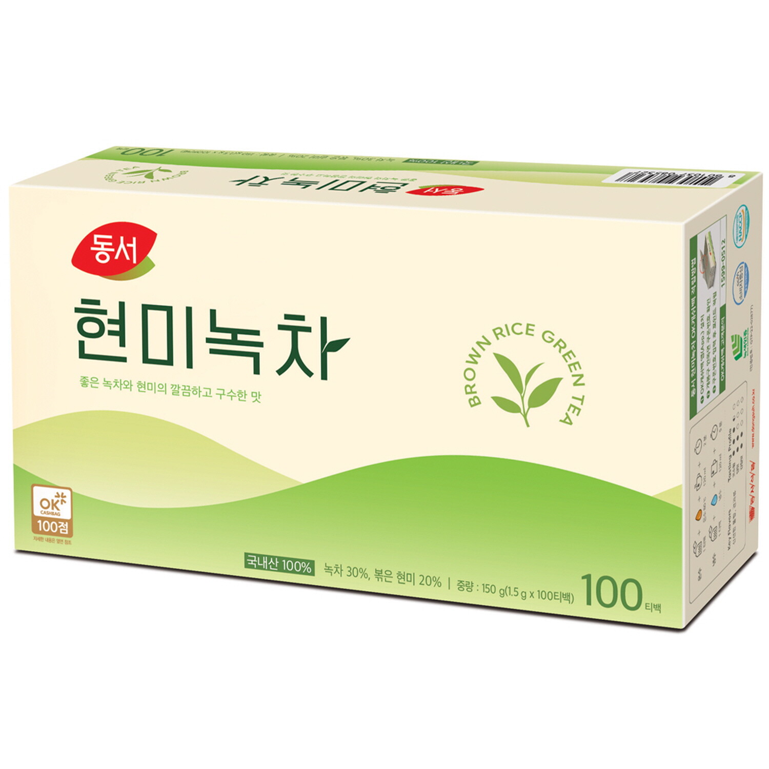 현미녹차,현미,녹차:국산,동서,150G(1.5G*100EA)/PAC