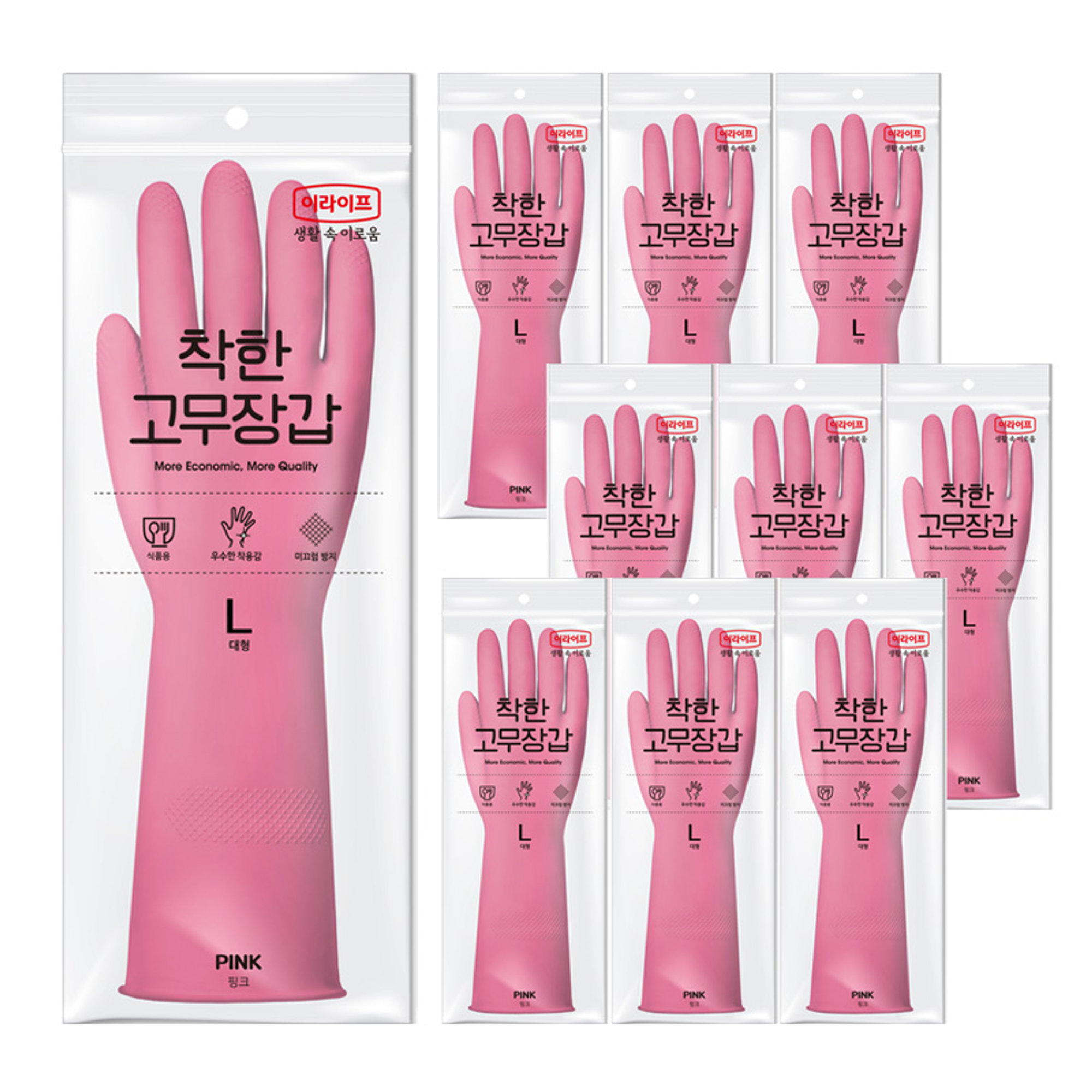 [GS]고무장갑,DC,핑크,XL,EA