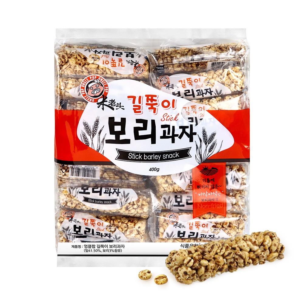 엉클팝길쭉이보리과자,미성패밀리,400G/PAC