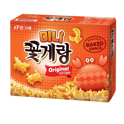 빙그레) 미니꽃게랑 오리지널맛 40g,(1묶음 10개입)