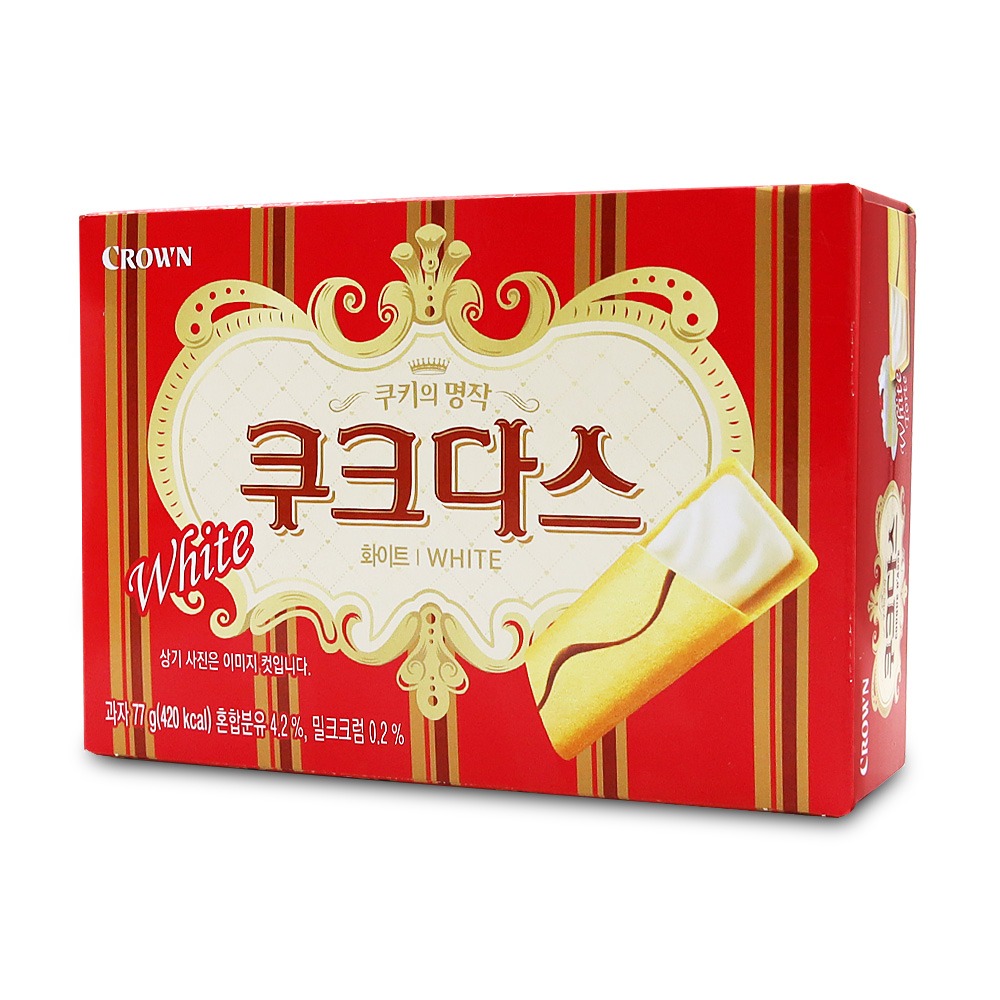 크라운) 쿠크다스 화이트 77g,(1묶음 7개입)