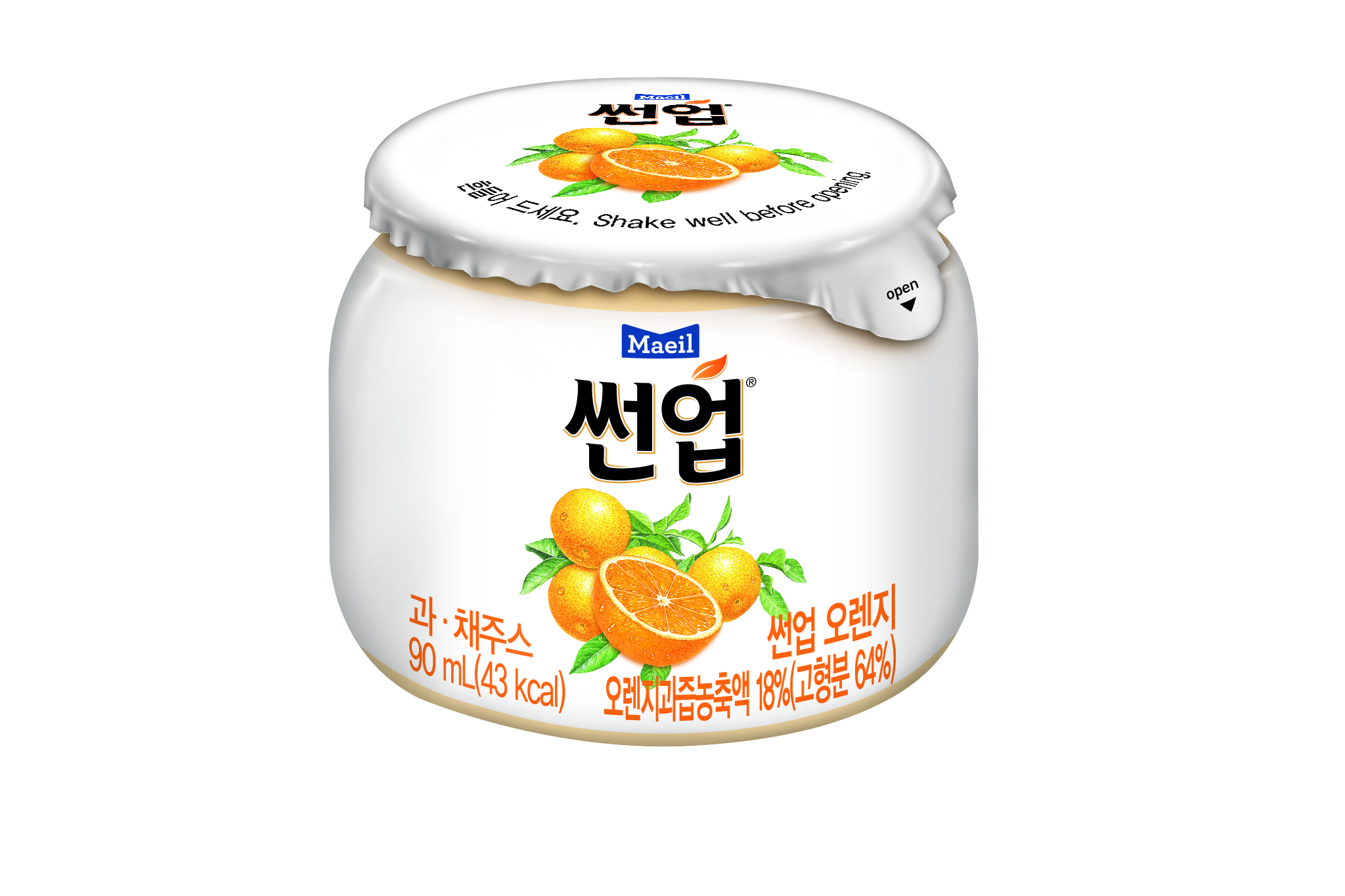 (간편식)썬업오렌지주스(매일유업,냉장) 90ML