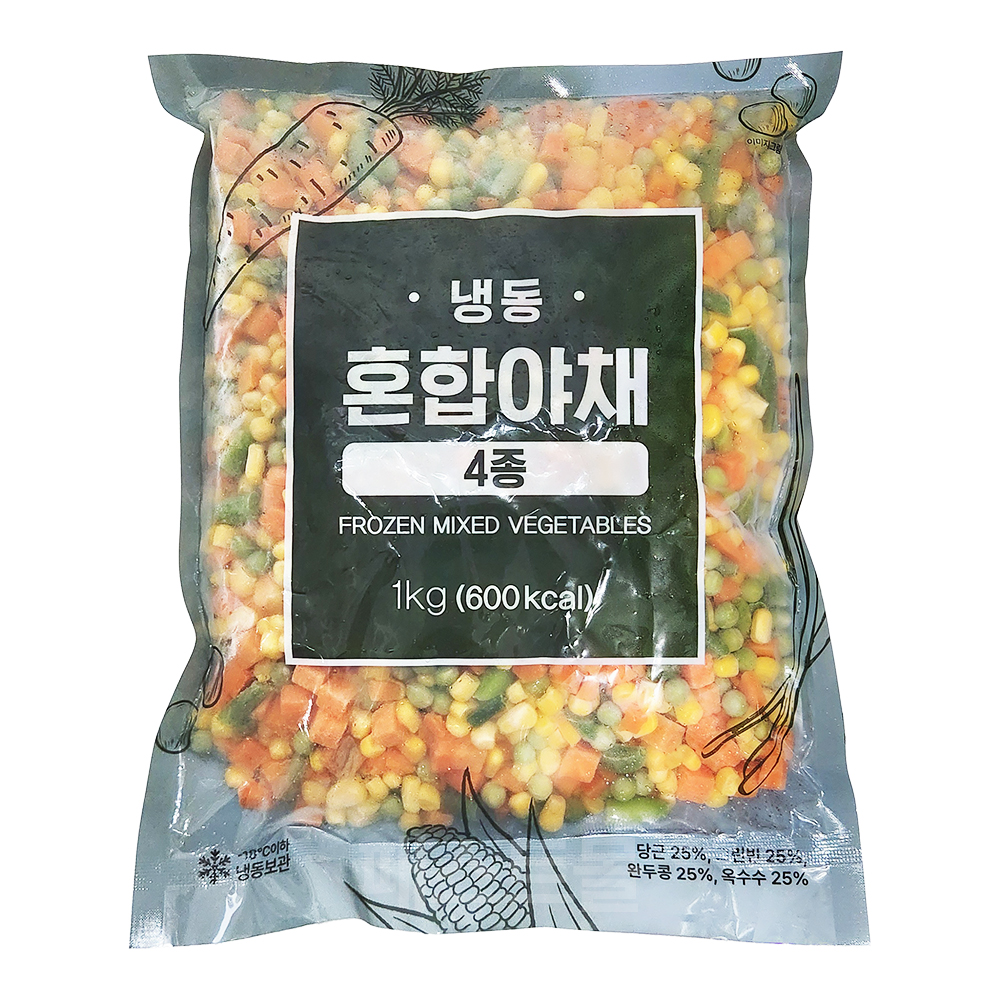 (C)혼합야채4종(상품,냉동,중국)1KG