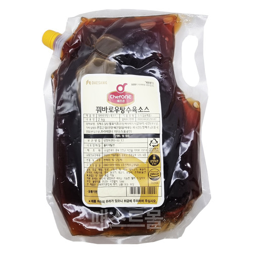 꿔바로우탕수육소스,멕아액기스(겉보리:국내산),대상,2KG/PAC