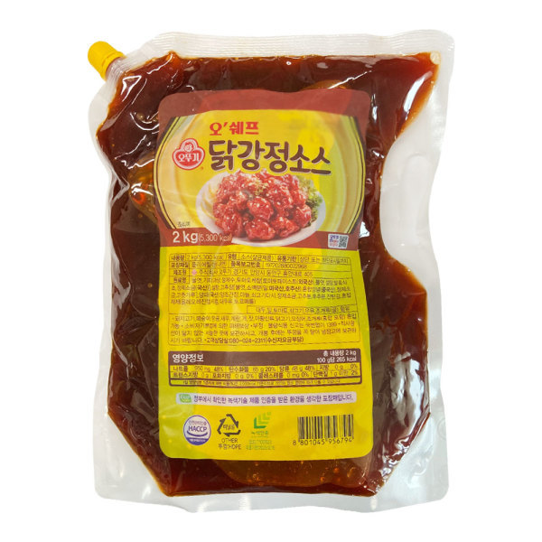 오쉐프 닭강정소스 스파우트팩 2KG