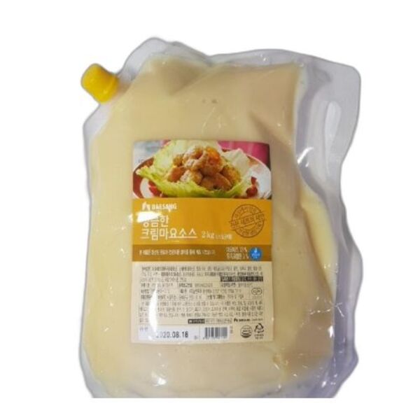 RTXA상큼한크림마요소스,식물성유지(대두:외국산),대상,2KG/PAC,지