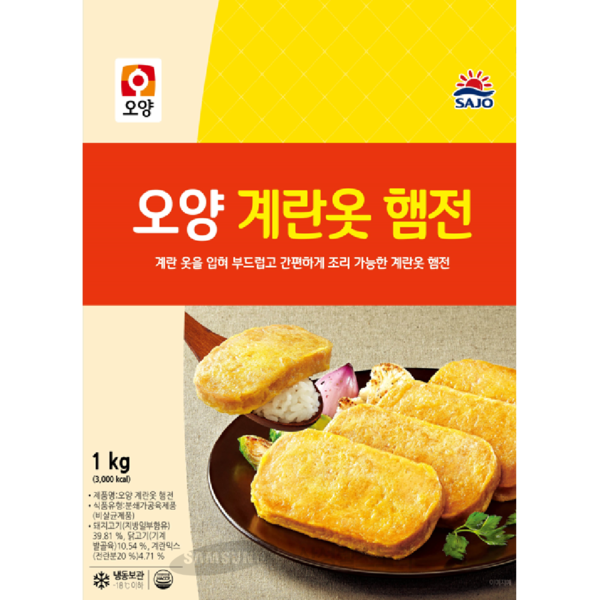 계란옷햄전,돈육/계육:국산,사조오양,1KG(약27G*37±2EA)/PAC