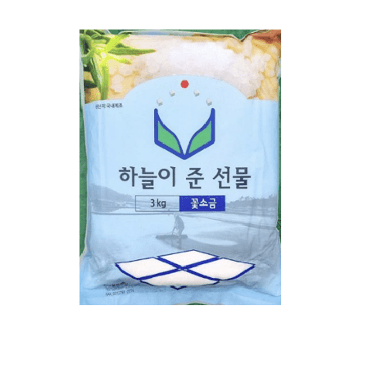 꽃소금,천일염:호주산/국산,정제염:중국산,하늘이준선물법인,3KG/PAC
