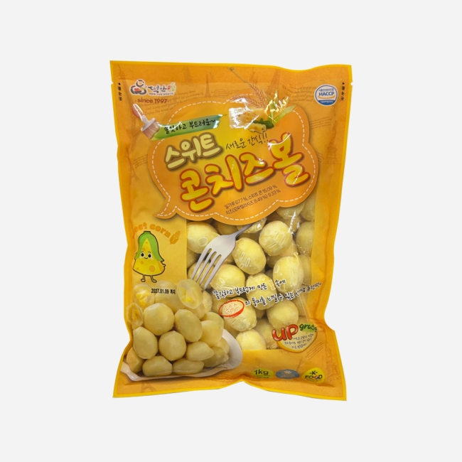 (밀&쿡)스위트콘치즈볼,치즈:외국산,엔셀,1KG(61~69EA)/PAC,외식