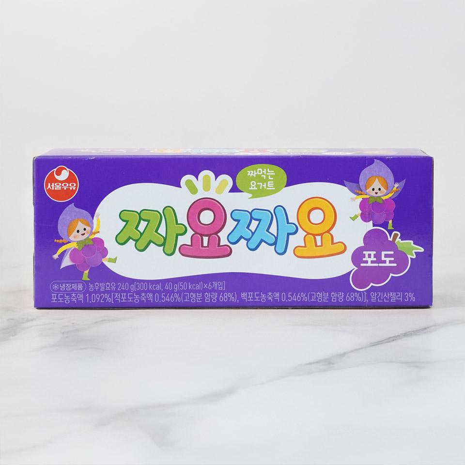 짜먹는요구르트,포도맛,원유:국내산,요플레,240G(40G*6EA)/PAC,D-2