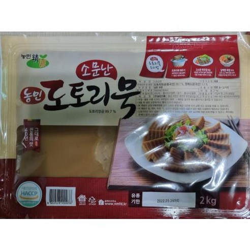 (S)도토리묵(D-2)(농민식품,냉장,슬라이스,중국) 3KG 3KG/EA,3.4*4.3*1(±185EA)